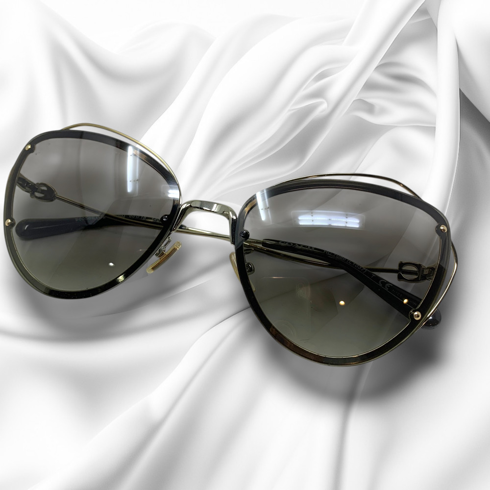 Coach HC7086 L1037 90058E Aviator Sunglasses Smoked Lens 60-18-140 Case + Cloth - Picture 4 of 14